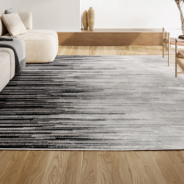 Linear Modern Half-stripe Area Rug